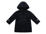 Richie House Little Girls Black Interior Fleece Hooded Padding Jacket 3 4