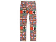 Richie House Little Girls Multi Color Geometric Patterned Stretch Pants 3 4