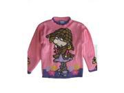 Nickelodeon Little Girls Pink Floral Rugrats Shirley Lock Holmes Sweater 6X