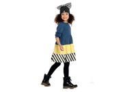 KidCuteTure Little Girls Blueberry Yellow Stripe Lala Designer Fall Dress 5