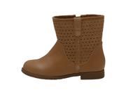 L Amour Little Girls Sand Genuine Suede Perforated Upper Boots 10 Toddler