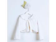 Sweet Kids Little Girls Ivory Faux Ribbon Long Sleeve Bolero Jacket 6