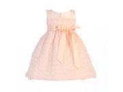 Lito Big Girls Peach Chiffon Flowers Tulle Special Occasion Easter Dress 8