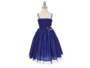 Cinderella Couture Little Girls Royal Blue Polka Dots Flower Easter Dress 6