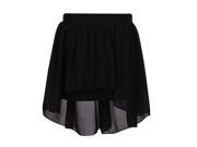 Richie House Little Girls Black Chiffon Covered Knit Skirt 2
