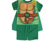 Nickelodeon Little Boys Green Ninja Turtles Printed Cape 2 Pc Pajama Set 3T