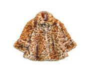 Big Girls Snow Leopard Faux Coat 6 8