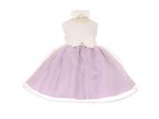 Cinderella Couture Baby Girls Lilac Ivory Satin Organza Bow Headband Dress 24M