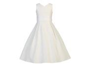 Lito Big Girls White Floral Jacquard First Communion Easter Dress 8