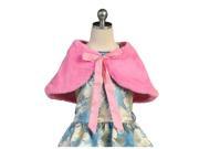 Angels Garment Toddler Baby Girls Hot Pink Faux Wrap Bow Collar Cape 4T