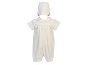 Lito Baby Boys White Cotton Romper Christening Easter Outfit 0 3M