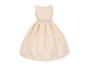 Cinderella Couture Ivory Gold Metallic Embroidered Jaquard Occasion Dress 6