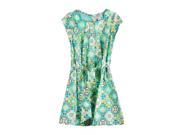 Richie House Little Girls Green Geometric Art Deco Cotton Dress 6