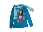 Nickelodeon Big Girls Blue Icarly Glitter Accents Headband Shirt 10 12