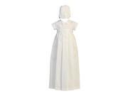 Lito Baby Boys White Detachable Gown Cotton Weaved Romper Christening Set 3 6M