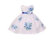 Kids Dream Baby Girls Blue Shantung Flower Petals Special Occasion Dress 12M