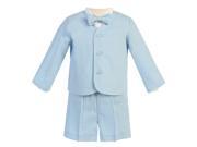Lito Little Boys Light Blue Eton Short Formal Ring Bearer Easter Suit 2T