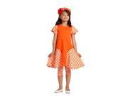 KidCuteTure Little Girls Tangerine Saige Designer Trendy Spring Dress 2