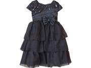 Isobella Chloe Little Girls Black Sequin Sparkle Special Occasion Dress 2T