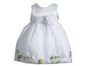 Crayon Kids Baby Girls White Petal Flower Girl Dress 24M
