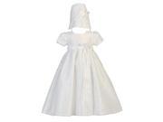 Lito Baby Girls White Lace Tulle Christening Easter Hat Dress Set 6 12M