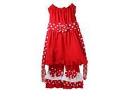 Little Girls Red White Polka Dots Bows Boutique Pant Outfit Set 4T