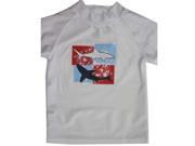 Sun Kids Tm. Little Boys White Fish Print Swim Wear T Shirt 6