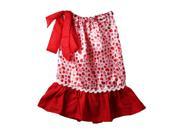 Little Girls White Red Pink Hearts Satin Headband Pillowcase Dress 4 5Y