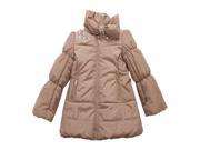 Richie House Baby Girls Brown Bejeweled Padded Coat 24M
