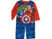 Marvel Little Boys Royal Blue Avengers Superheroes 2 Pc Pajama Set 4