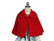 Angels Garment Big Girls Red Faux Wrap Bow Closure Collar Cape 10