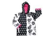 Little Girls Black White Rain Coat 4T