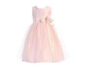 Sweet Kids Little Girls Pink Floral Embellished Flower Girl Dress 2T