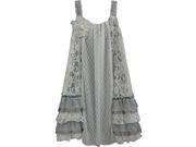Isobella Chloe Little Girls Gray Parisian Chic A Line Sleeveless Dress 6X