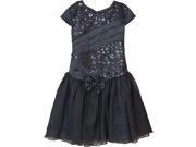Isobella Chloe Little Girls Black Sequin Drop Waist Special Occasion Dress 4