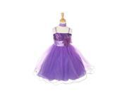 Cinderella Couture Little Girls Purple Corsage Scarf Easter Occasion Dress 6