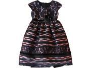 Isobella Chloe Little Girls Black Lace Detail Empire Waist Madeline Dress 2T