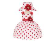 Cinderella Couture Baby Girls Red White Polka Dot Hat Occasion Dress 18M