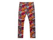 Richie House Girls Multi Color Dark Blossoms Stretch Pants 2