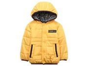 Richie House Little Boys Yellow Fleece Lining Hooded Padding Jacket 1 2