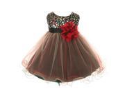 Kids Dream Baby Girls Red Multi Sequin Tulle Special Occasion Dress 24M