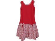 Isobella Chloe Little Girls Red Licorice Candy Drop Waist Summer Dress 6X