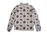 Little Boys White Red Taz All Over Print Turtle Neck Cotton Top 7