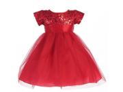 Lito Big Girls Red Sequins Bodice Tulle Sparkly Christmas Dress 8