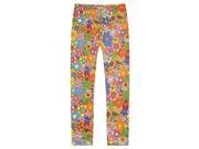Richie House Little Girls Multi Color Floral Patterned Stretch Pants 2 3