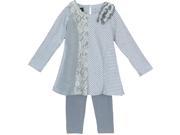 Isobella Chloe Little Girls Grey Lace Detail Kylie Two Piece Pant Set 4
