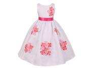 Kids Dream Big Girls Coral Shantung Flower Petals Special Occasion Dress 12