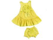 KidCuteTure Baby Girls Sprite Eyelet Flower Vera Designer Bloomer Dress Set 12M