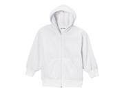 Big Kids Unisex White Front Pockets Zippered Basic Hoodie School Jacket 16
