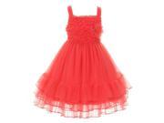 Kids Dream Little Girls Coral Ruffly Flower Mesh Tutu Special Occasion Dress 2